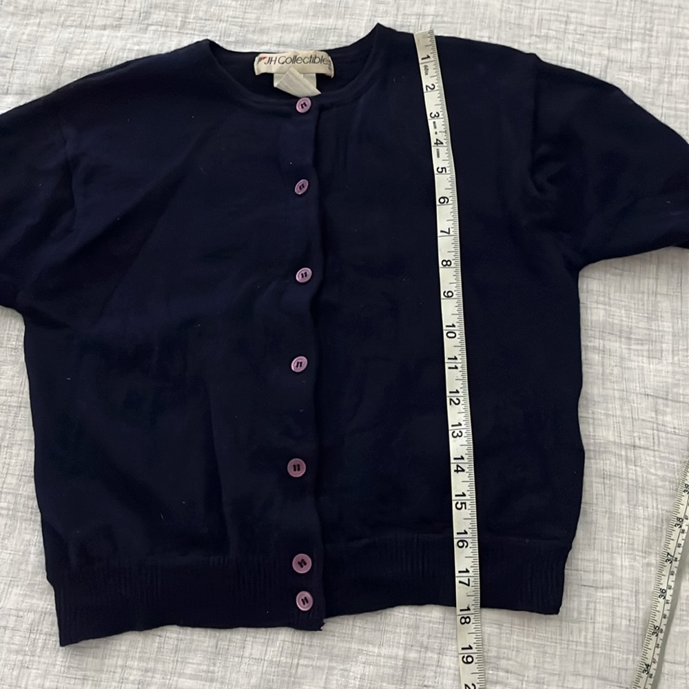 100% Wool Navy Cardigan - Picture 8 of 8